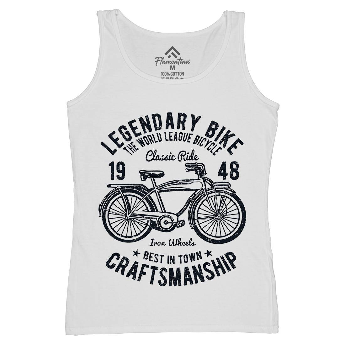 Classic Bicycle Womens Organic Tank Top Vest Bikes A035