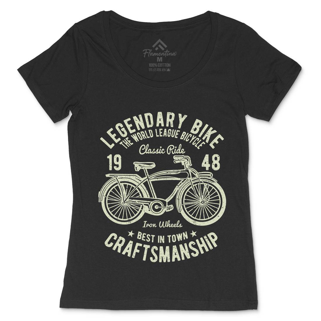 Classic Bicycle Womens Scoop Neck T-Shirt Bikes A035