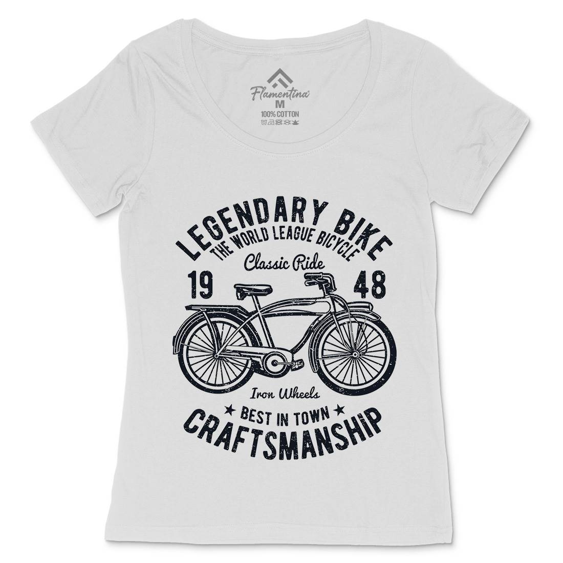 Classic Bicycle Womens Scoop Neck T-Shirt Bikes A035