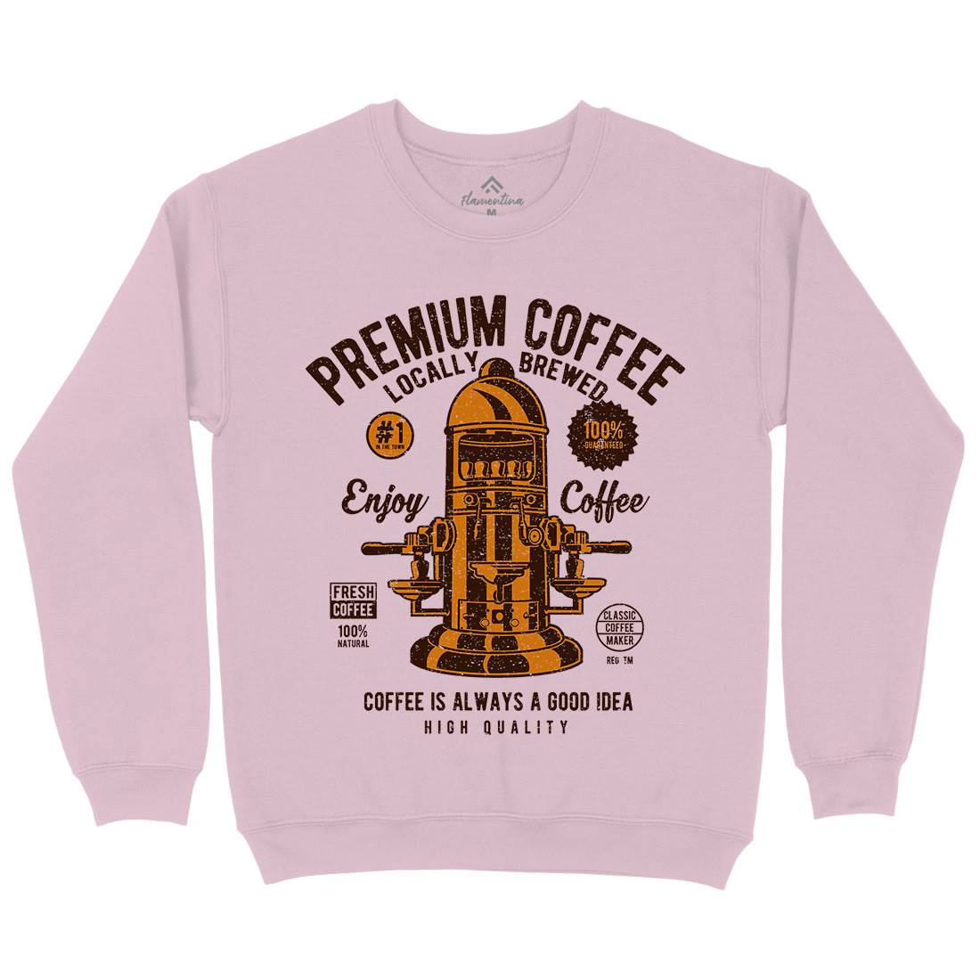 Classic Coffee Maker Kids Crew Neck Sweatshirt Drinks A036