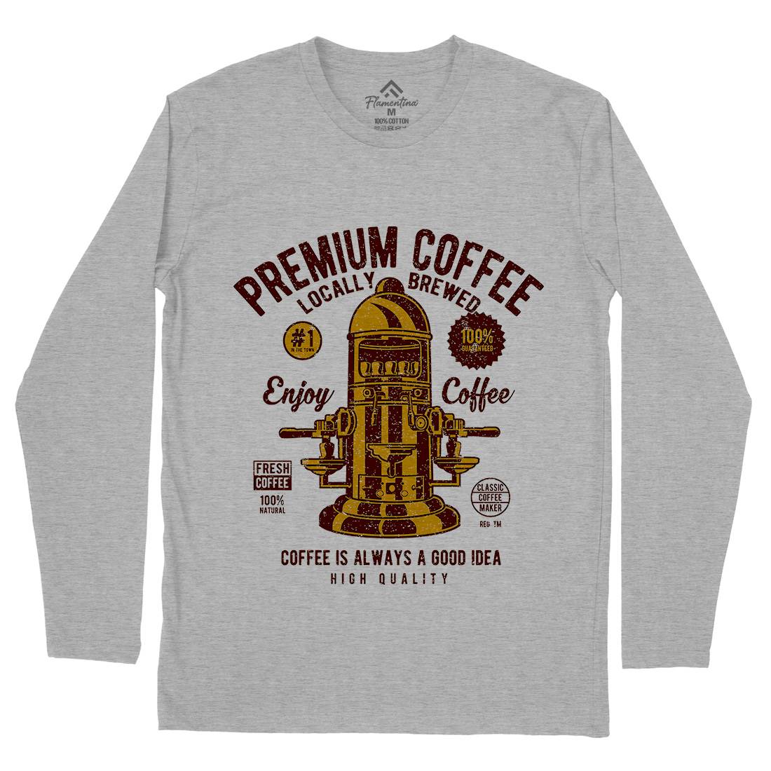 Classic Coffee Maker Mens Long Sleeve T-Shirt Drinks A036