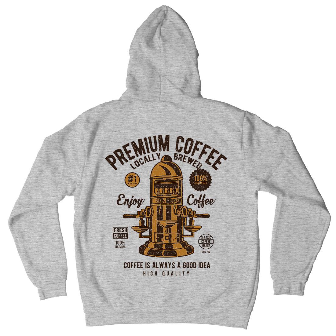 Classic Coffee Maker Mens Hoodie With Pocket Drinks A036