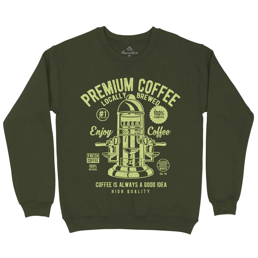 Classic Coffee Maker Mens Crew Neck Sweatshirt Drinks A036