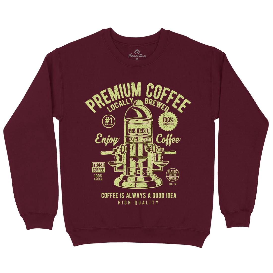 Classic Coffee Maker Mens Crew Neck Sweatshirt Drinks A036
