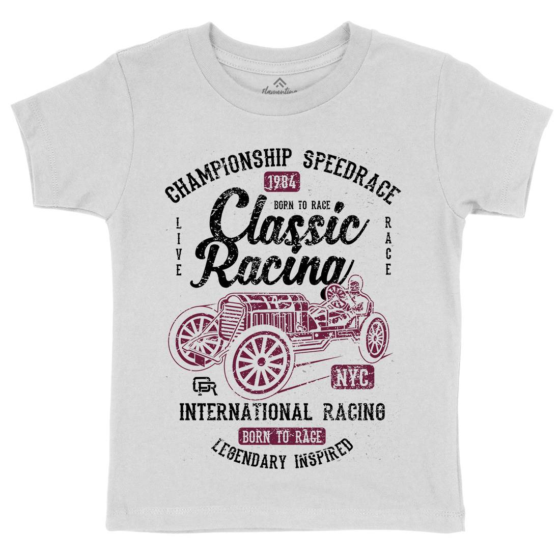 Classic Racing Kids Crew Neck T-Shirt Cars A037