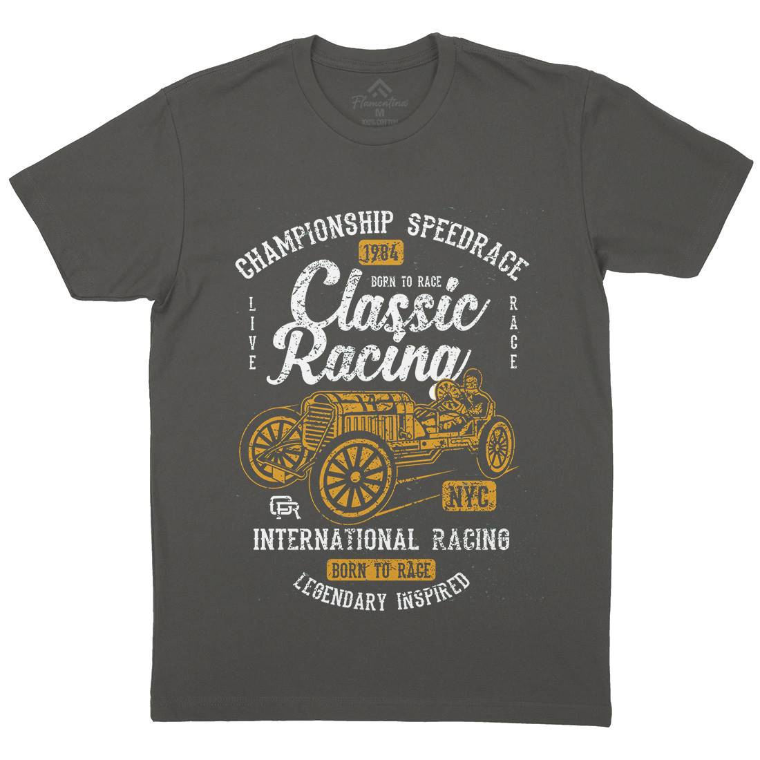Classic Racing Mens Crew Neck T-Shirt Cars A037