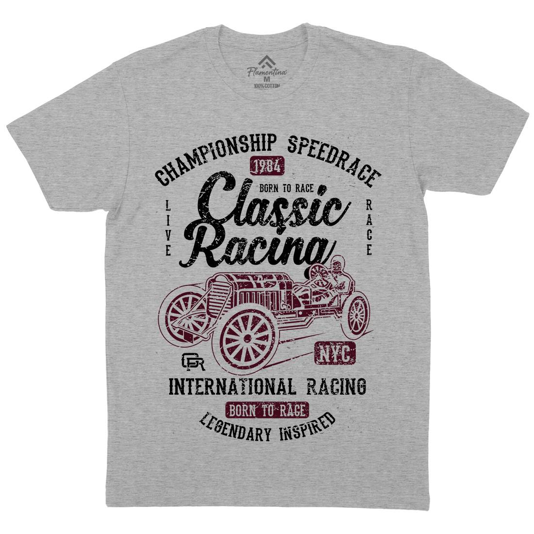 Classic Racing Mens Crew Neck T-Shirt Cars A037
