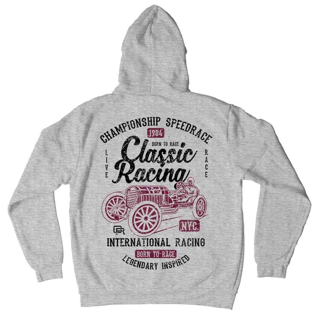 Classic Racing Mens Hoodie With Pocket Cars A037