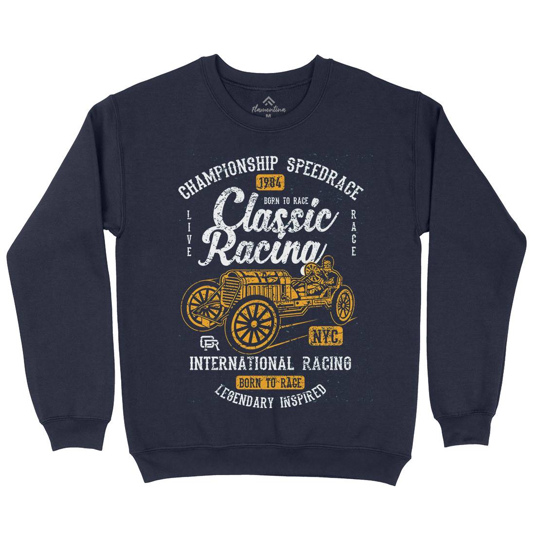 Classic Racing Mens Crew Neck Sweatshirt Cars A037