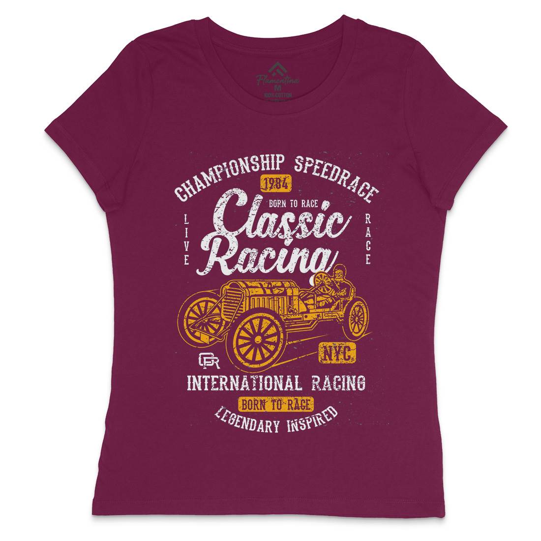 Classic Racing Womens Crew Neck T-Shirt Cars A037