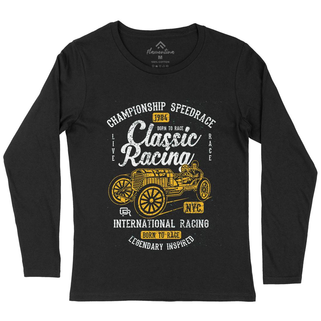 Classic Racing Womens Long Sleeve T-Shirt Cars A037