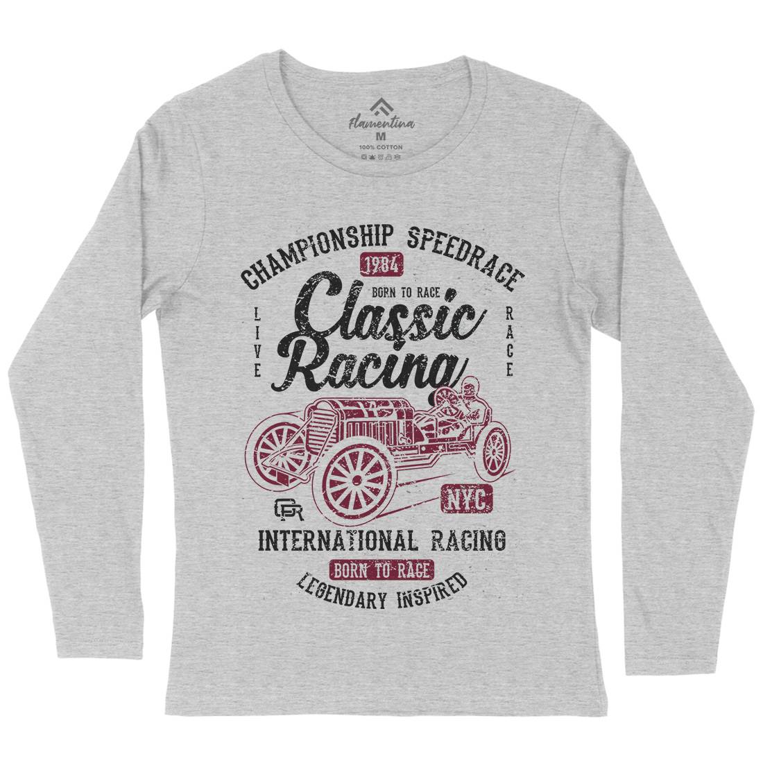 Classic Racing Womens Long Sleeve T-Shirt Cars A037