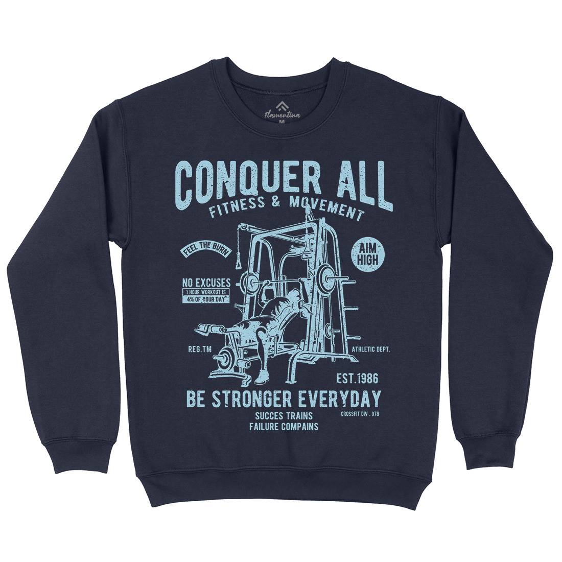 Conquer All Kids Crew Neck Sweatshirt Gym A038
