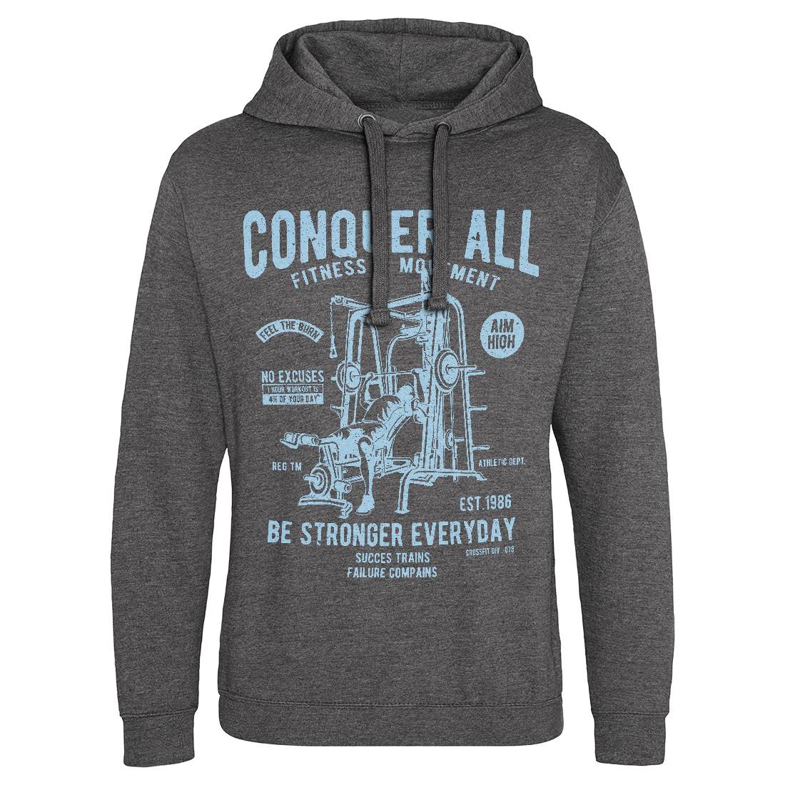 Conquer All Mens Hoodie Without Pocket Gym A038