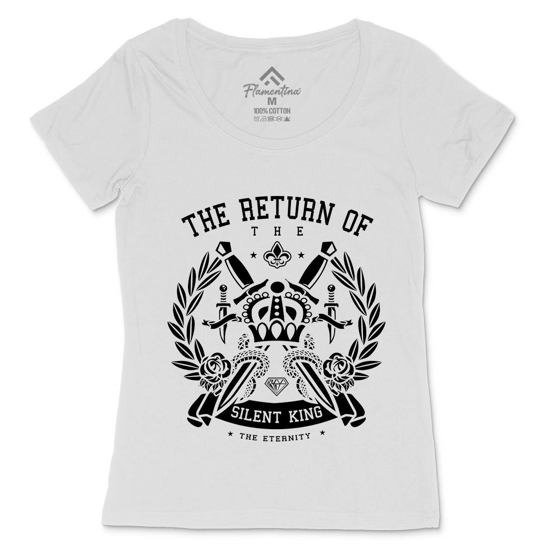 Crown Womens Scoop Neck T-Shirt Retro A039