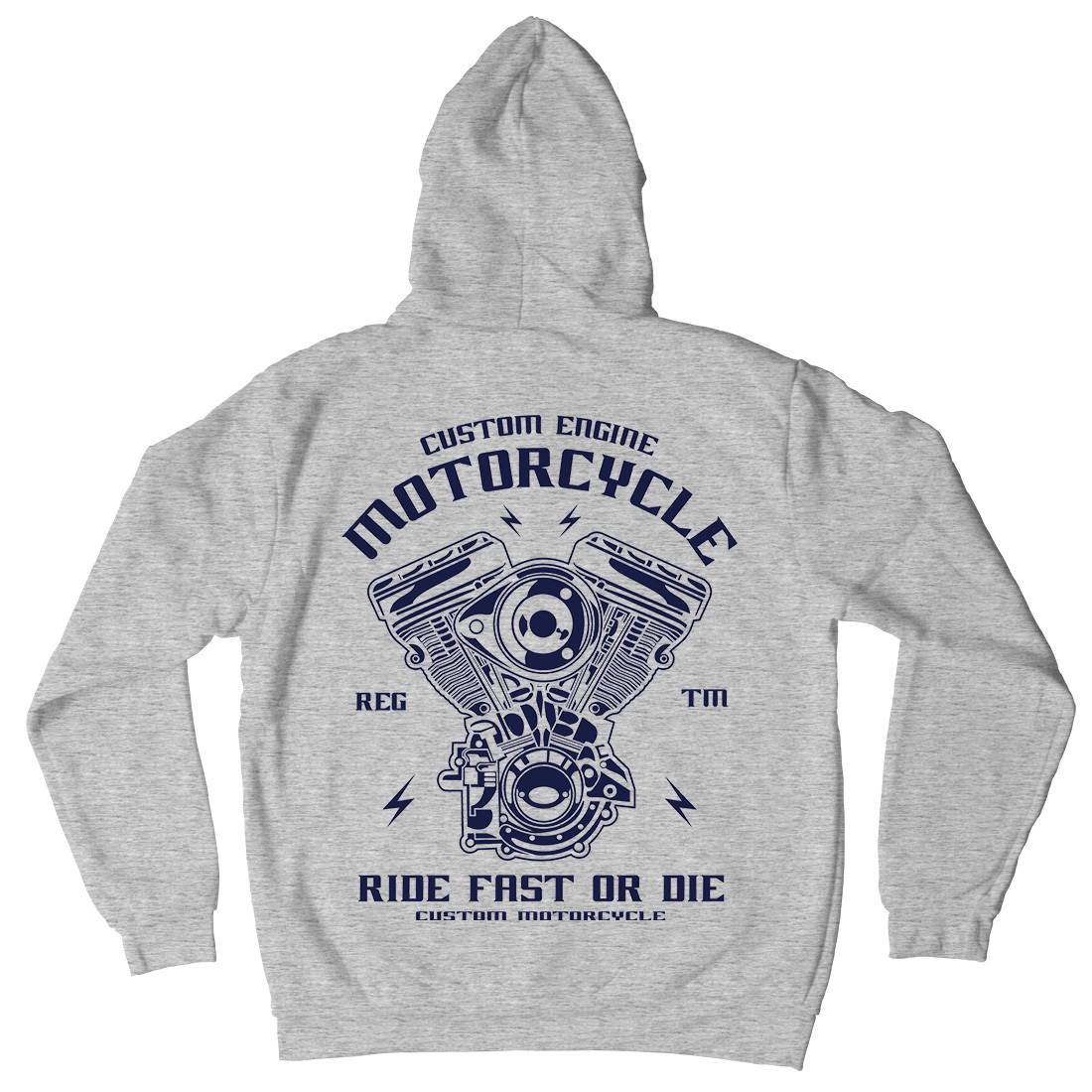 Custom Engine Mens Hoodie With Pocket Motorcycles A040