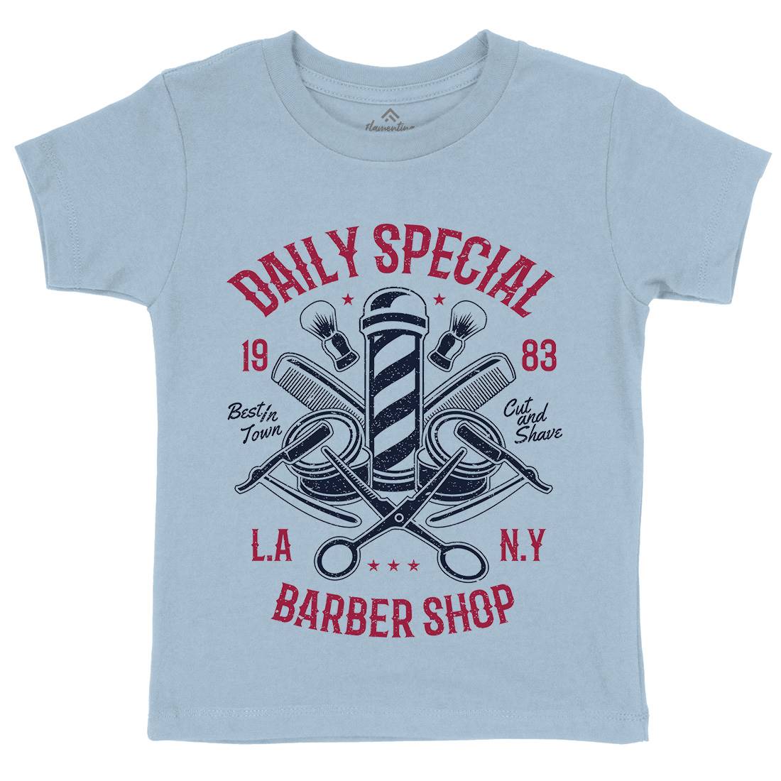 Daily Special Shop Kids Organic Crew Neck T-Shirt Barber A041