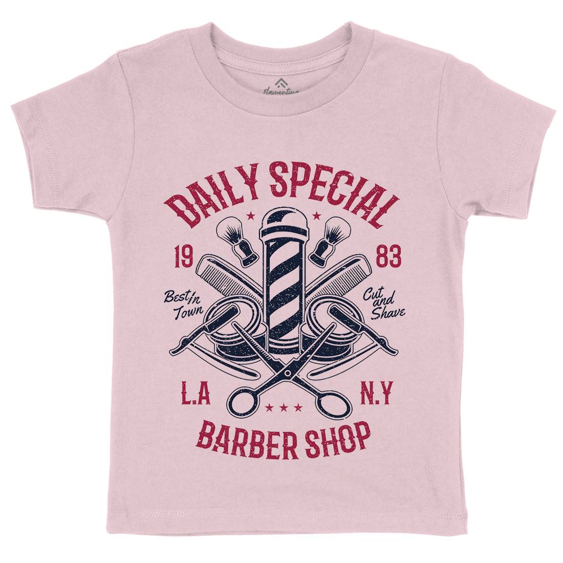 Daily Special Shop Kids Crew Neck T-Shirt Barber A041