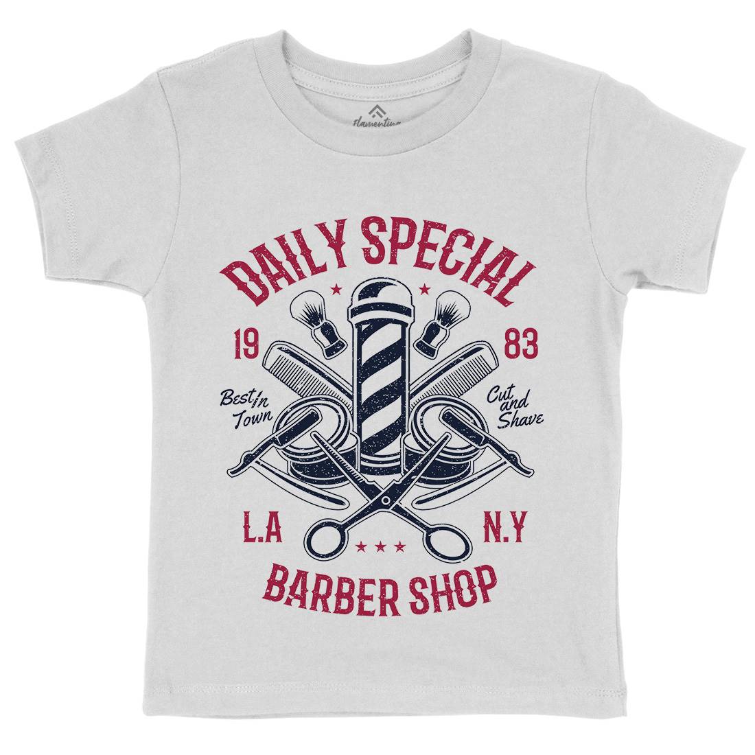 Daily Special Shop Kids Organic Crew Neck T-Shirt Barber A041