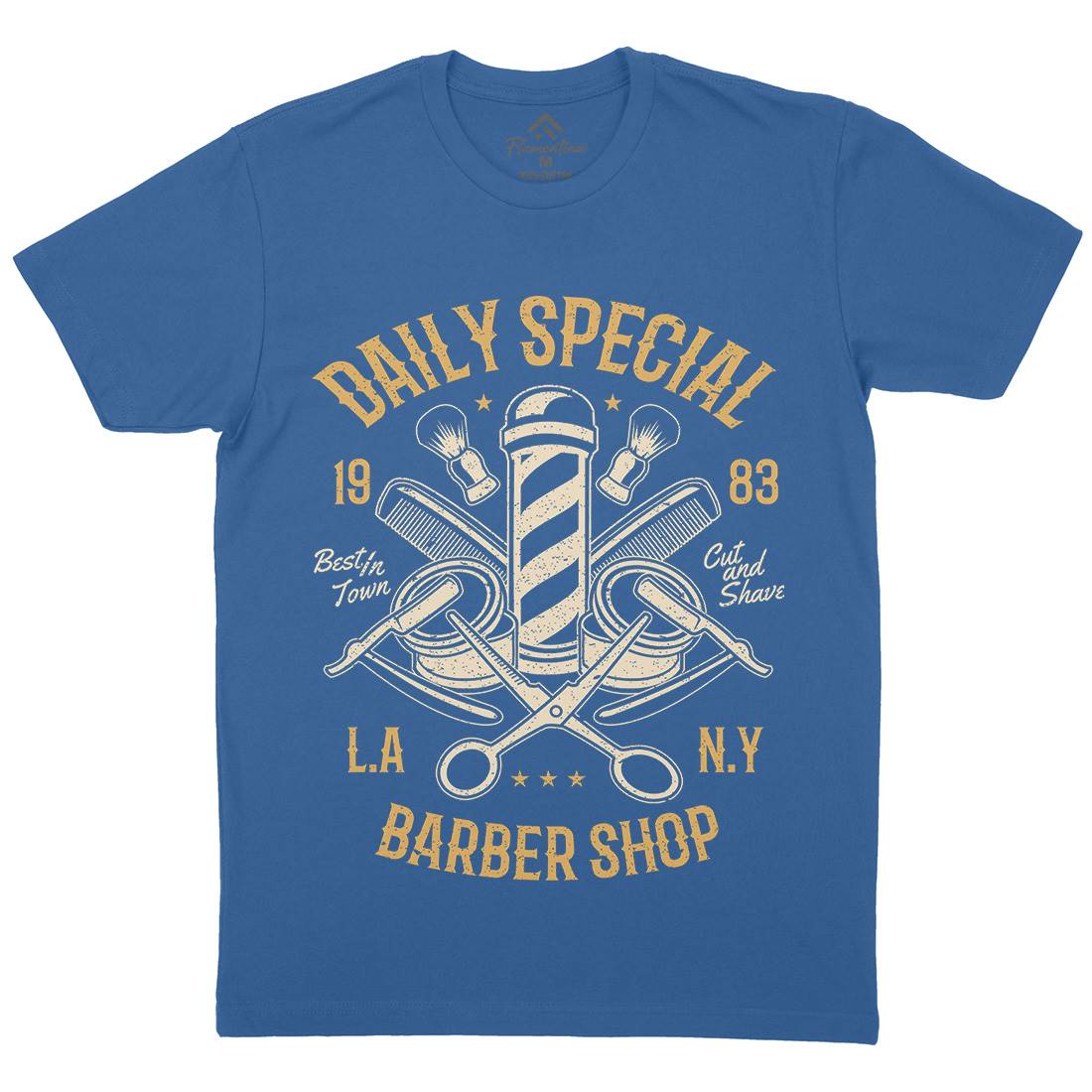 Daily Special Shop Mens Crew Neck T-Shirt Barber A041