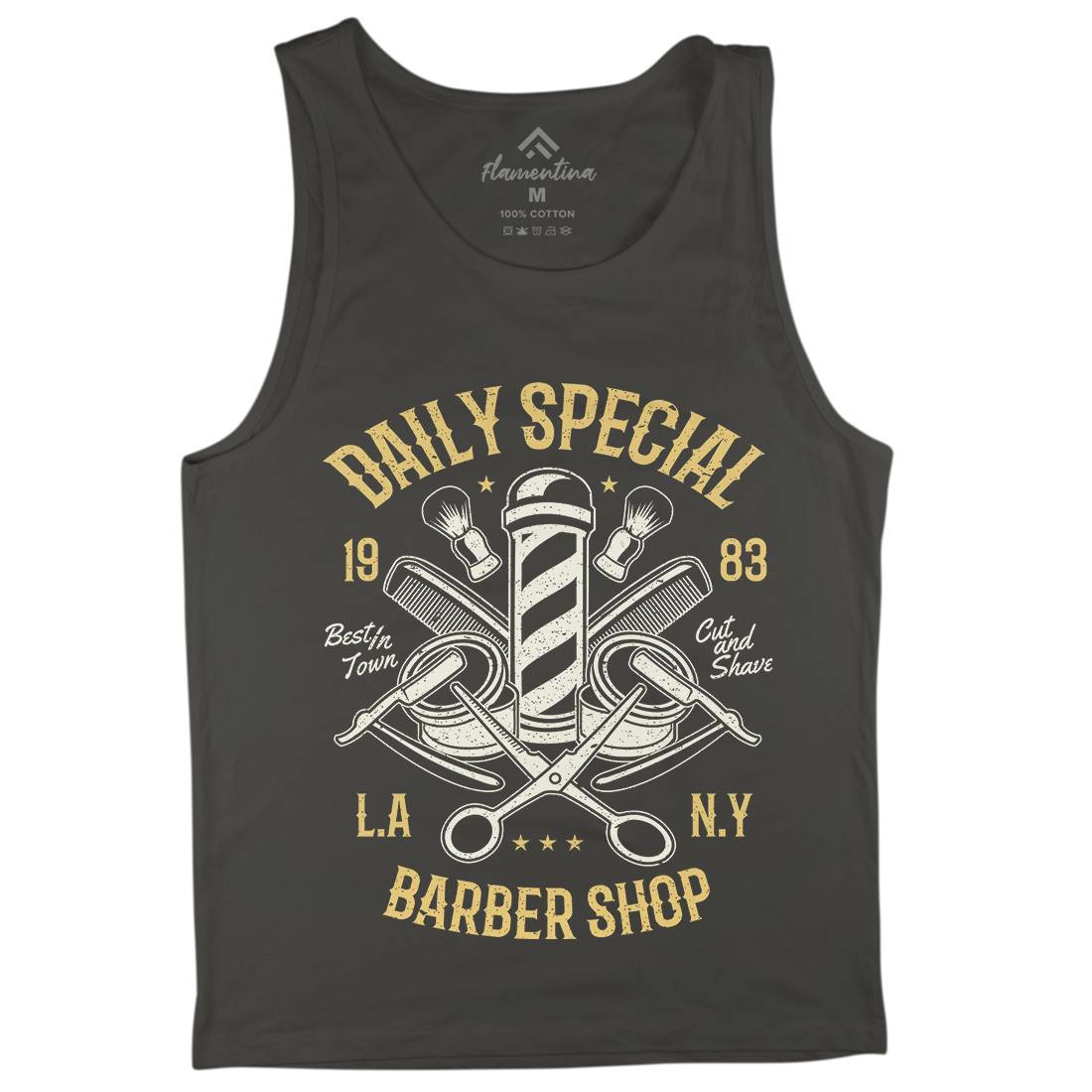 Daily Special Shop Mens Tank Top Vest Barber A041