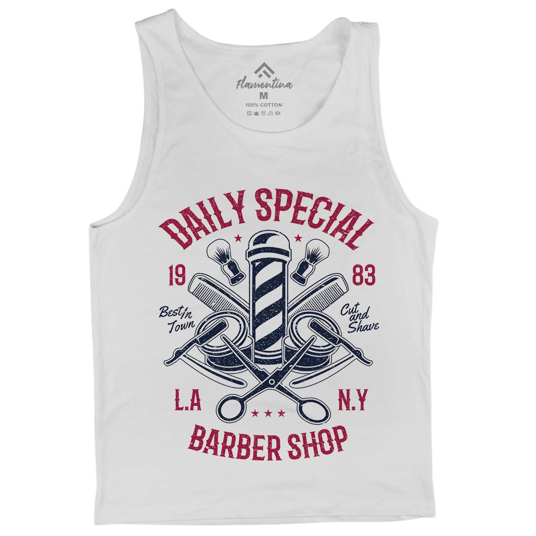 Daily Special Shop Mens Tank Top Vest Barber A041