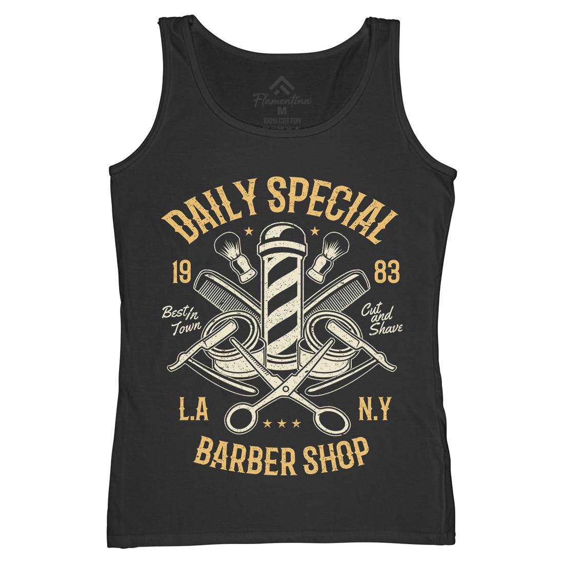 Daily Special Shop Womens Organic Tank Top Vest Barber A041