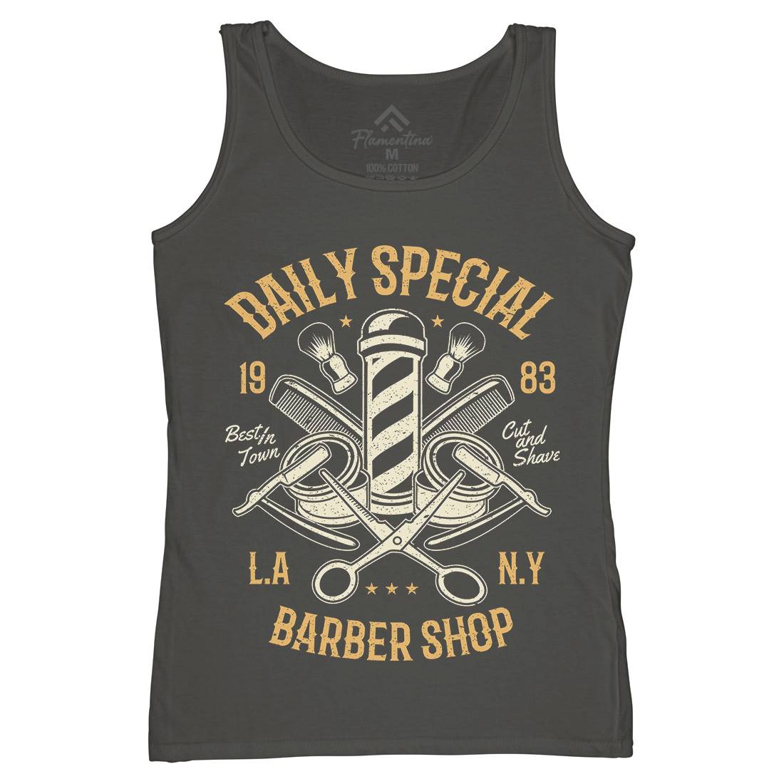 Daily Special Shop Womens Organic Tank Top Vest Barber A041