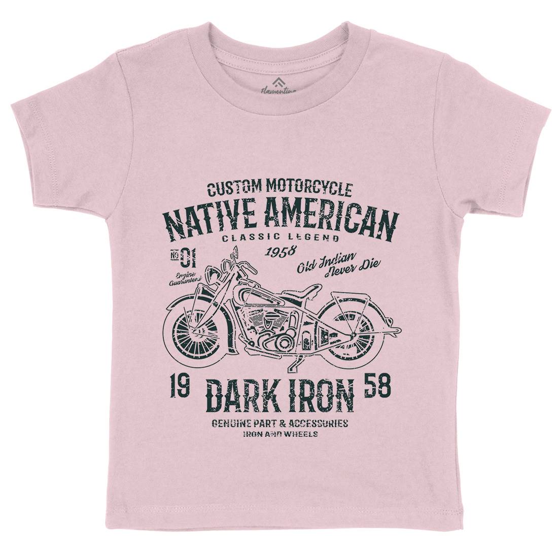 Dark Iron Kids Organic Crew Neck T-Shirt Motorcycles A042