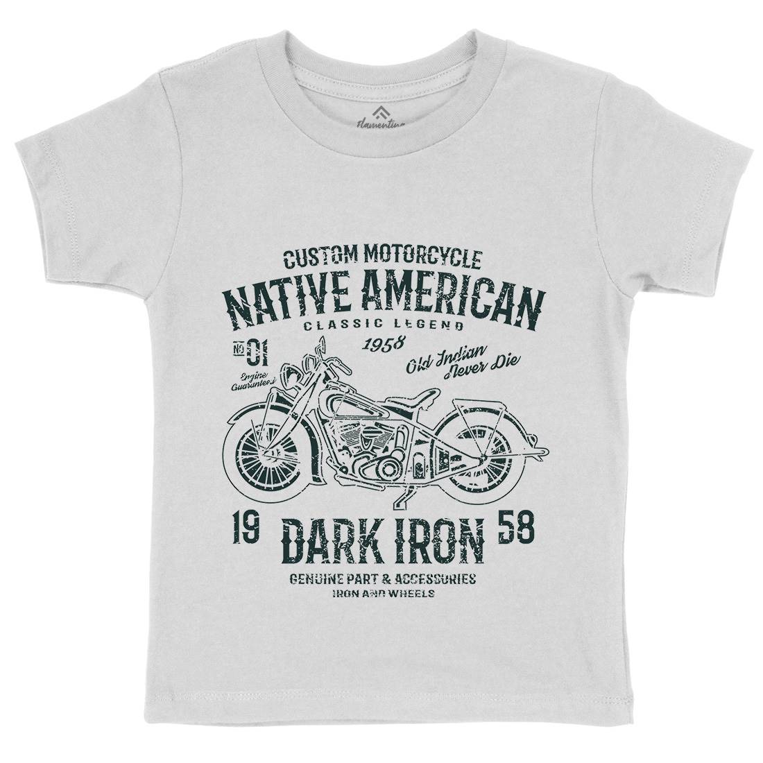 Dark Iron Kids Organic Crew Neck T-Shirt Motorcycles A042