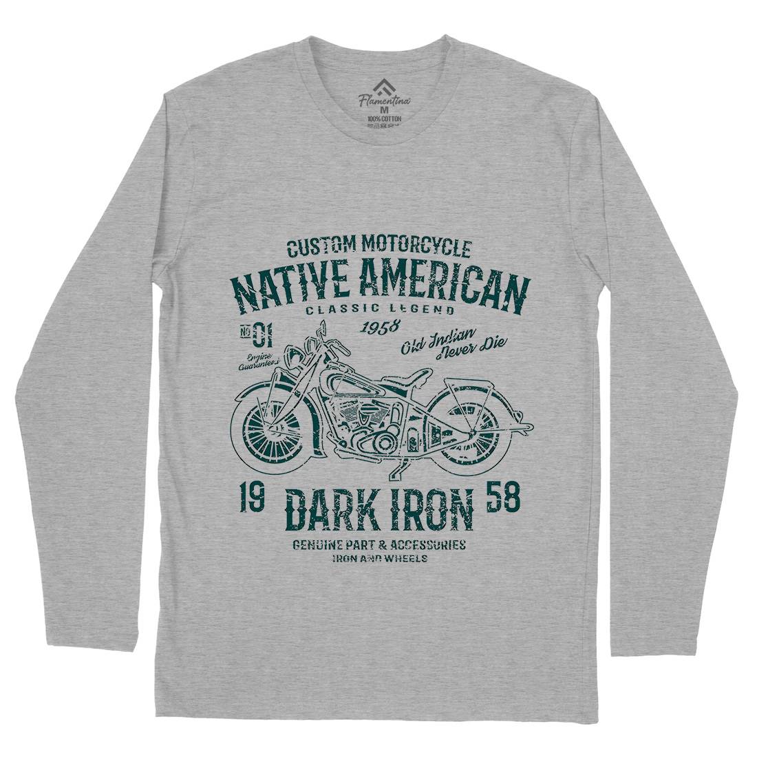 Dark Iron Mens Long Sleeve T-Shirt Motorcycles A042