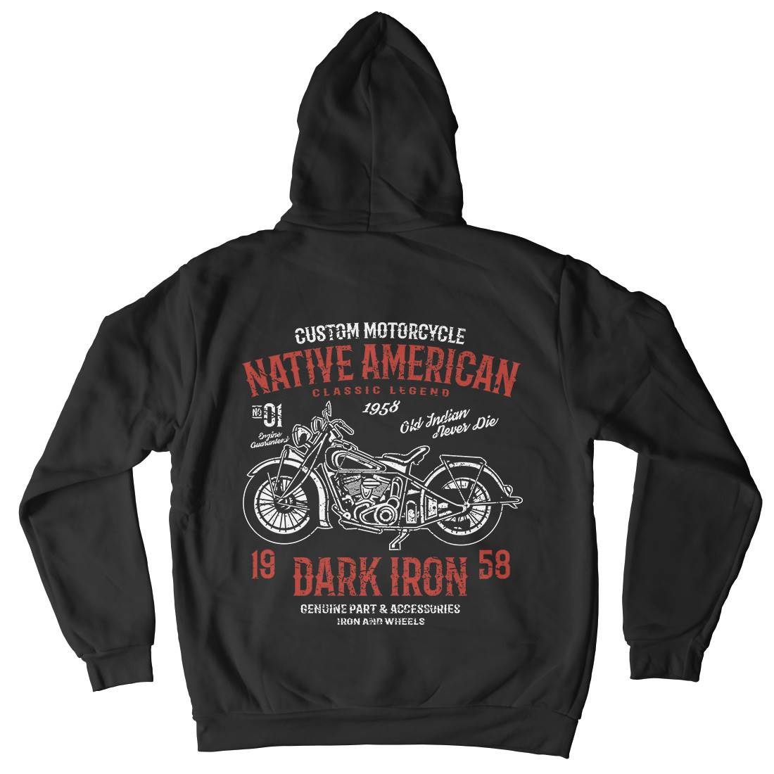 Dark Iron Kids Crew Neck Hoodie Motorcycles A042