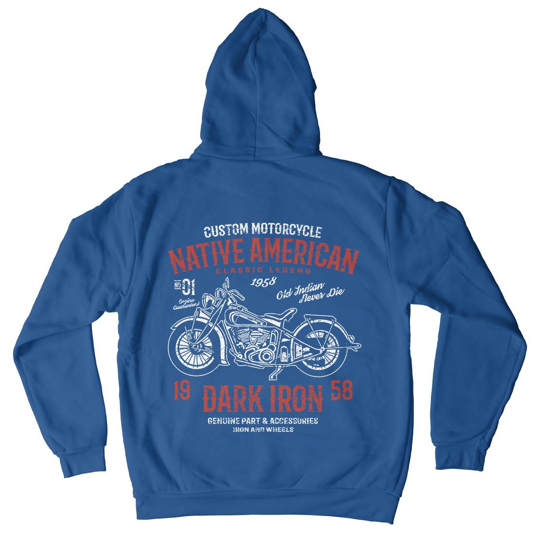 Dark Iron Mens Hoodie With Pocket Motorcycles A042