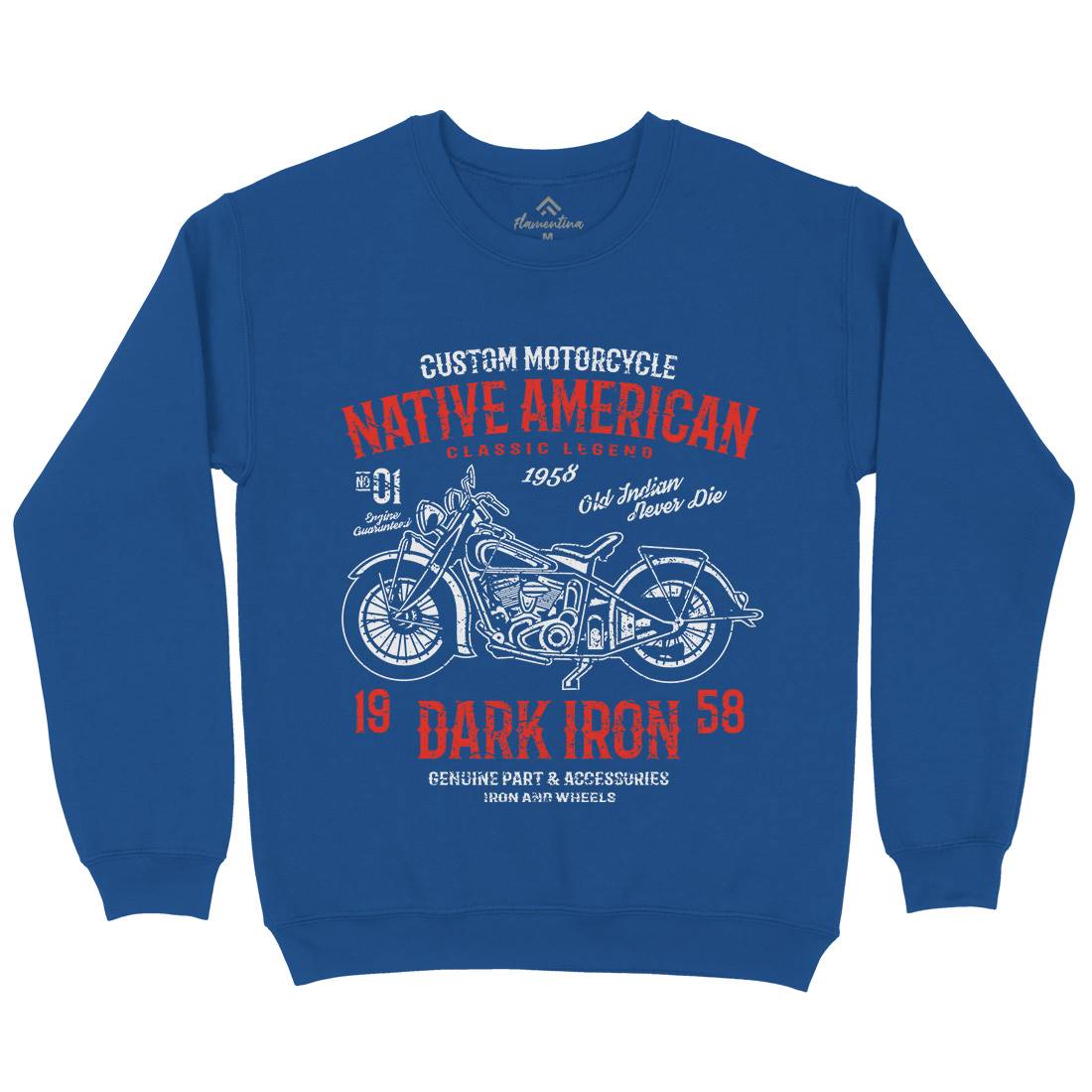 Dark Iron Mens Crew Neck Sweatshirt Motorcycles A042