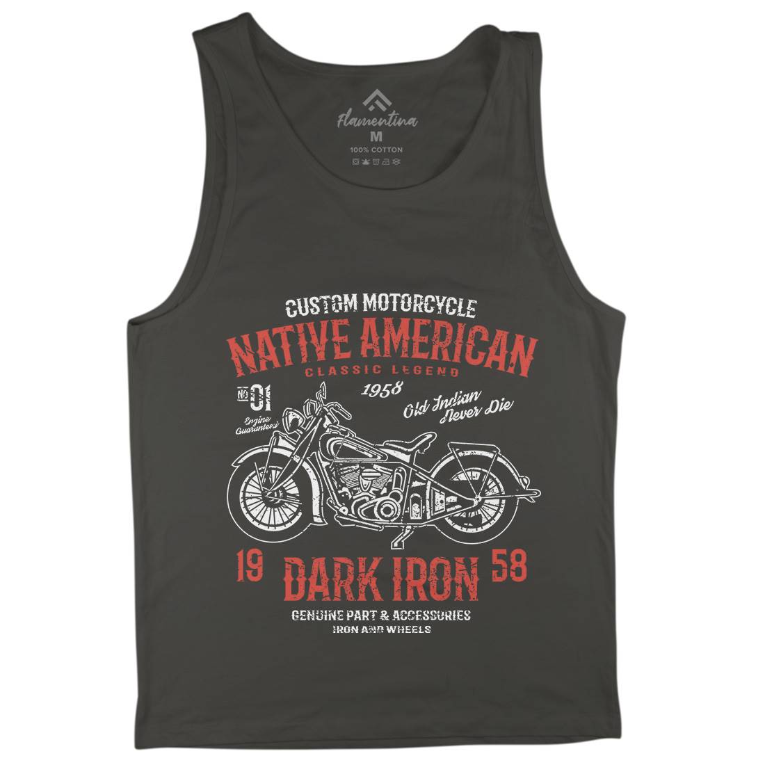 Dark Iron Mens Tank Top Vest Motorcycles A042