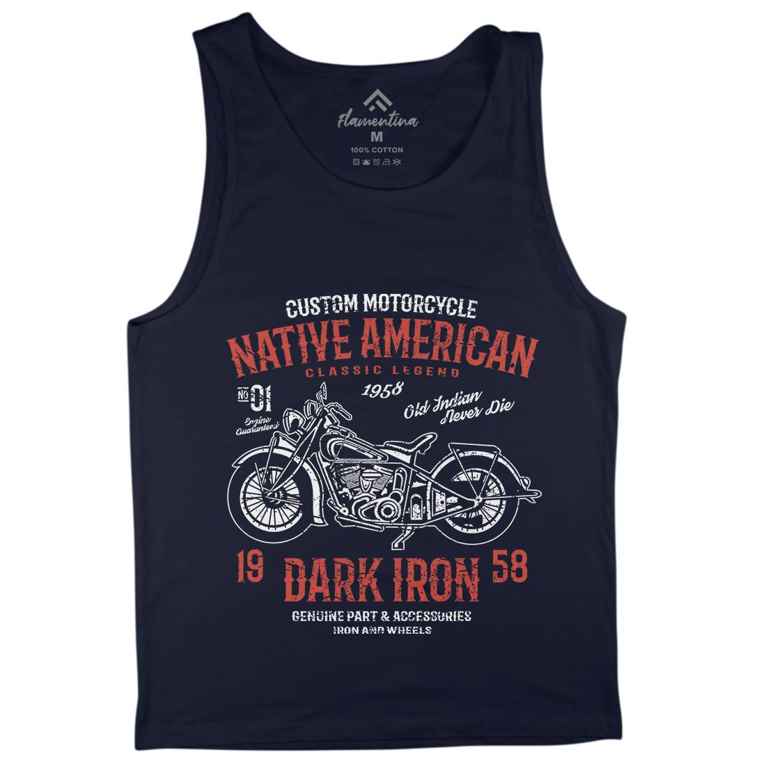 Dark Iron Mens Tank Top Vest Motorcycles A042