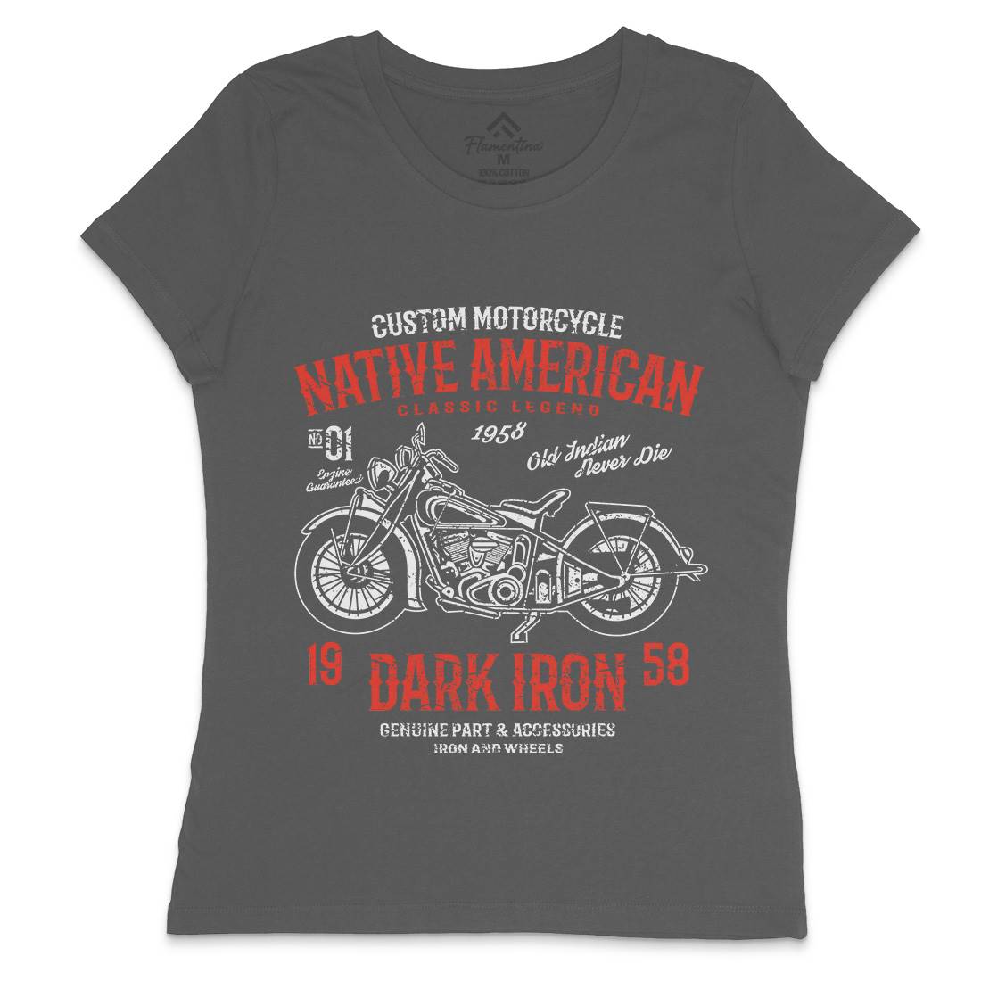 Dark Iron Womens Crew Neck T-Shirt Motorcycles A042