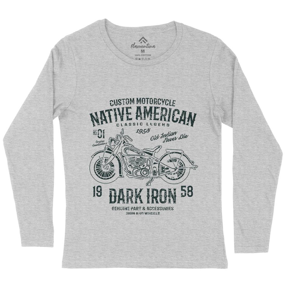 Dark Iron Womens Long Sleeve T-Shirt Motorcycles A042