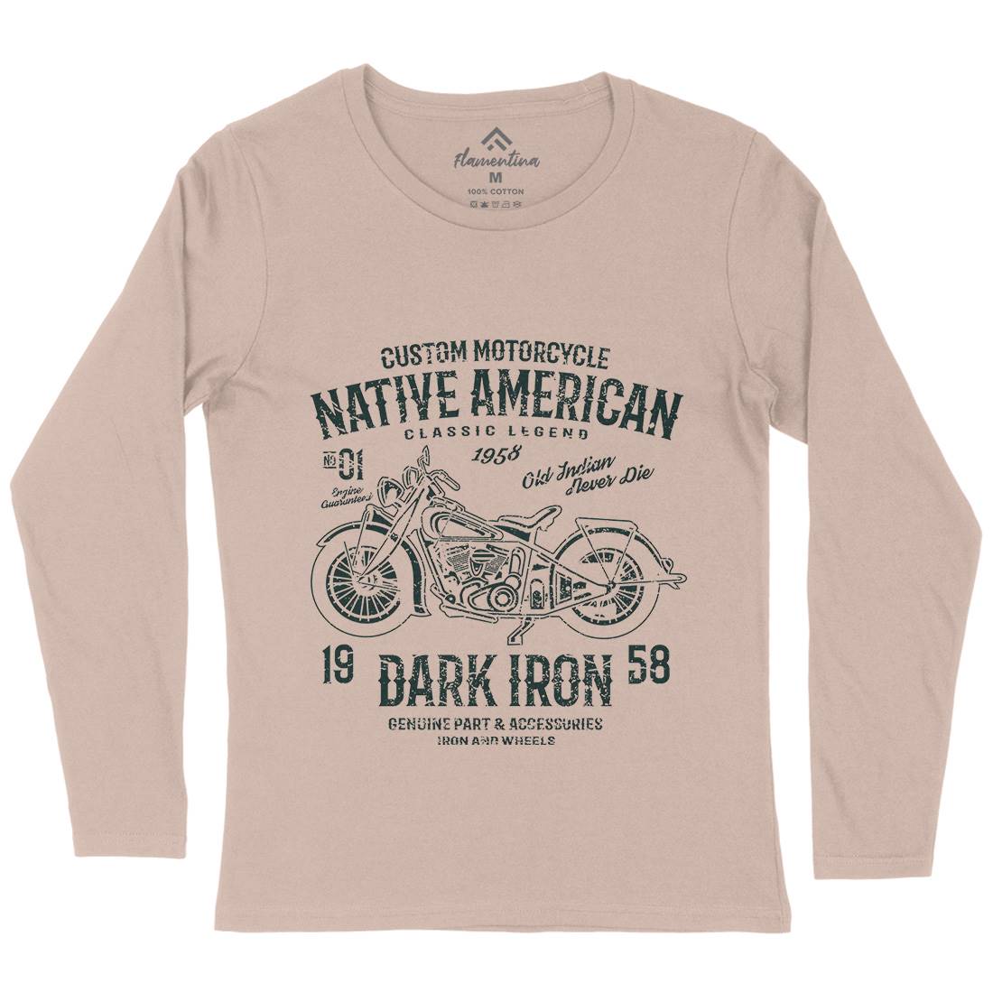 Dark Iron Womens Long Sleeve T-Shirt Motorcycles A042