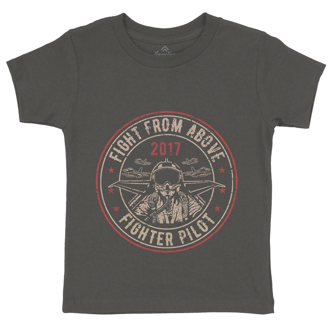 Death From Above Kids Crew Neck T-Shirt Army A043