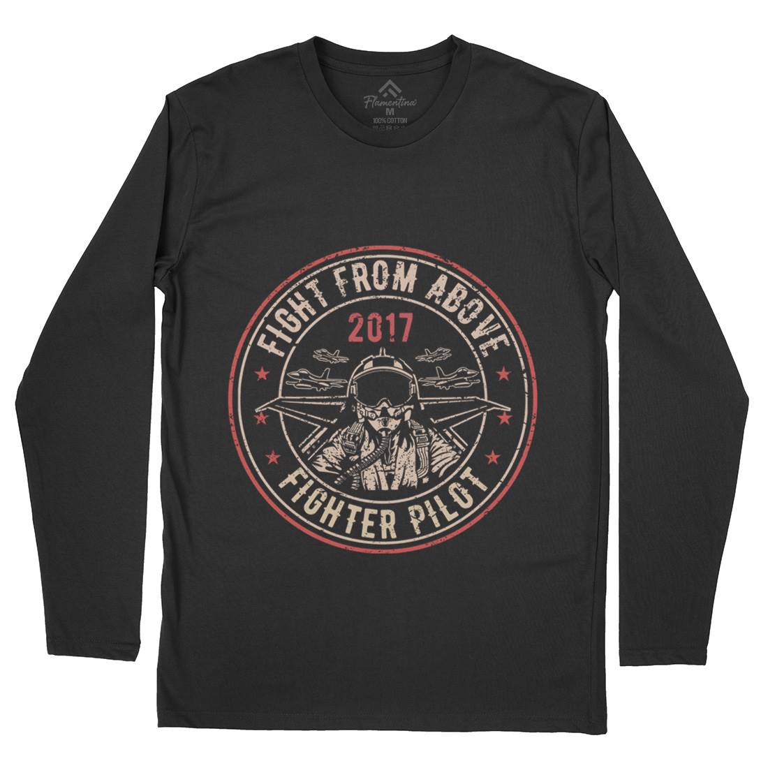 Death From Above Mens Long Sleeve T-Shirt Army A043