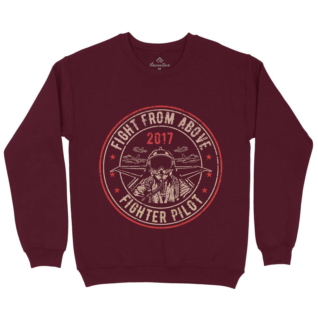 Death From Above Mens Crew Neck Sweatshirt Army A043
