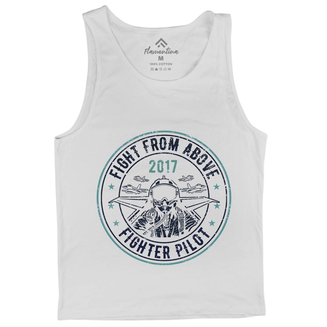 Death From Above Mens Tank Top Vest Army A043