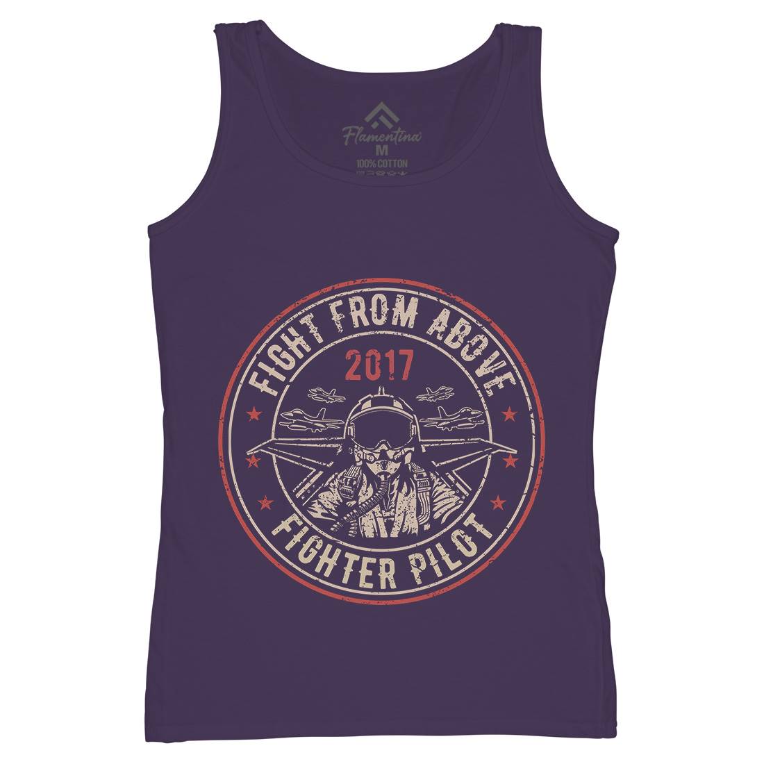 Death From Above Womens Organic Tank Top Vest Army A043