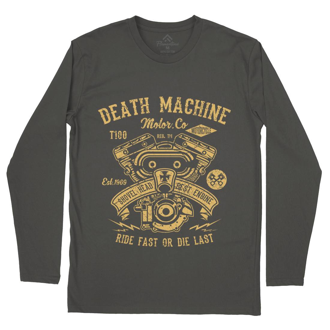 Death Machine Mens Long Sleeve T-Shirt Motorcycles A044