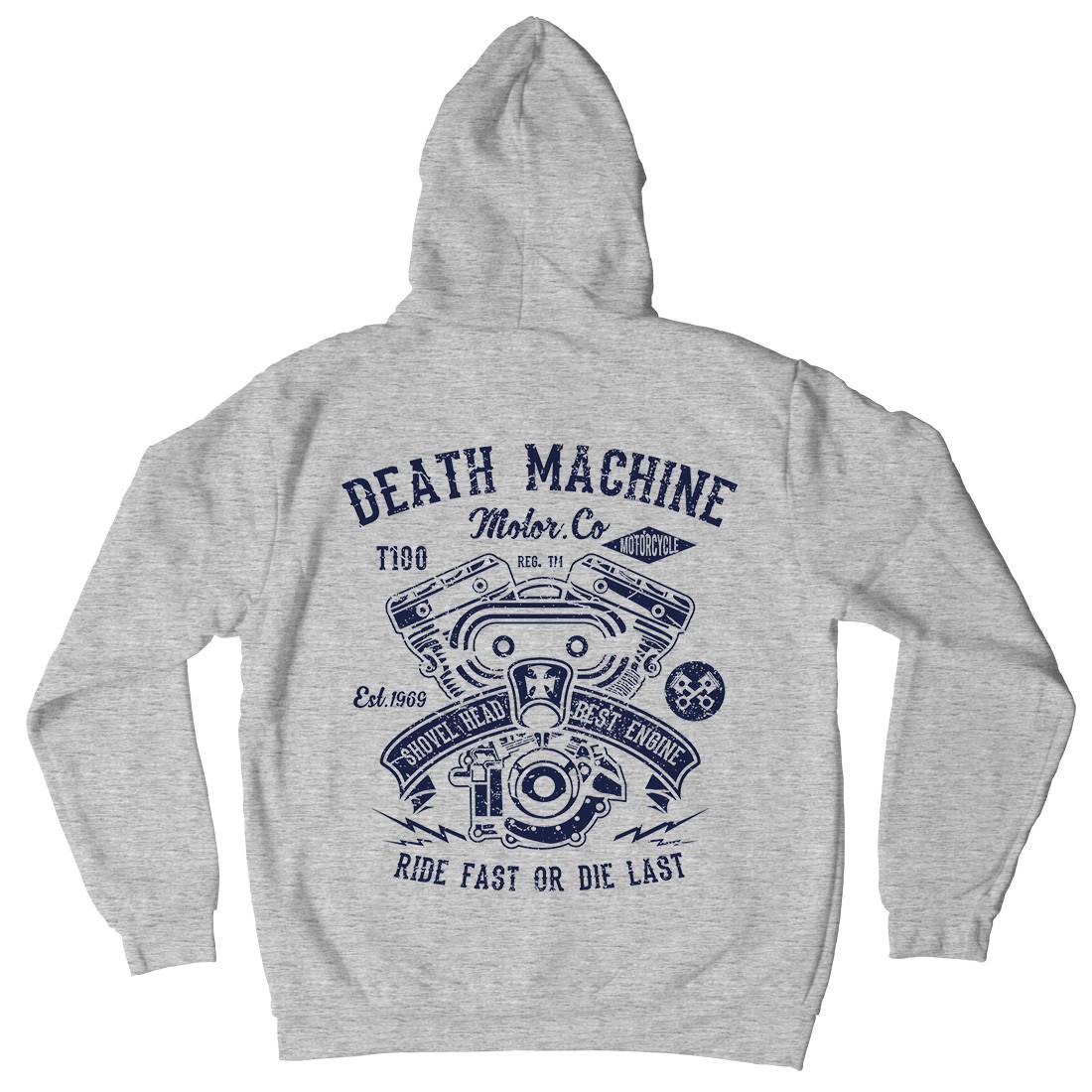 Death Machine Kids Crew Neck Hoodie Motorcycles A044