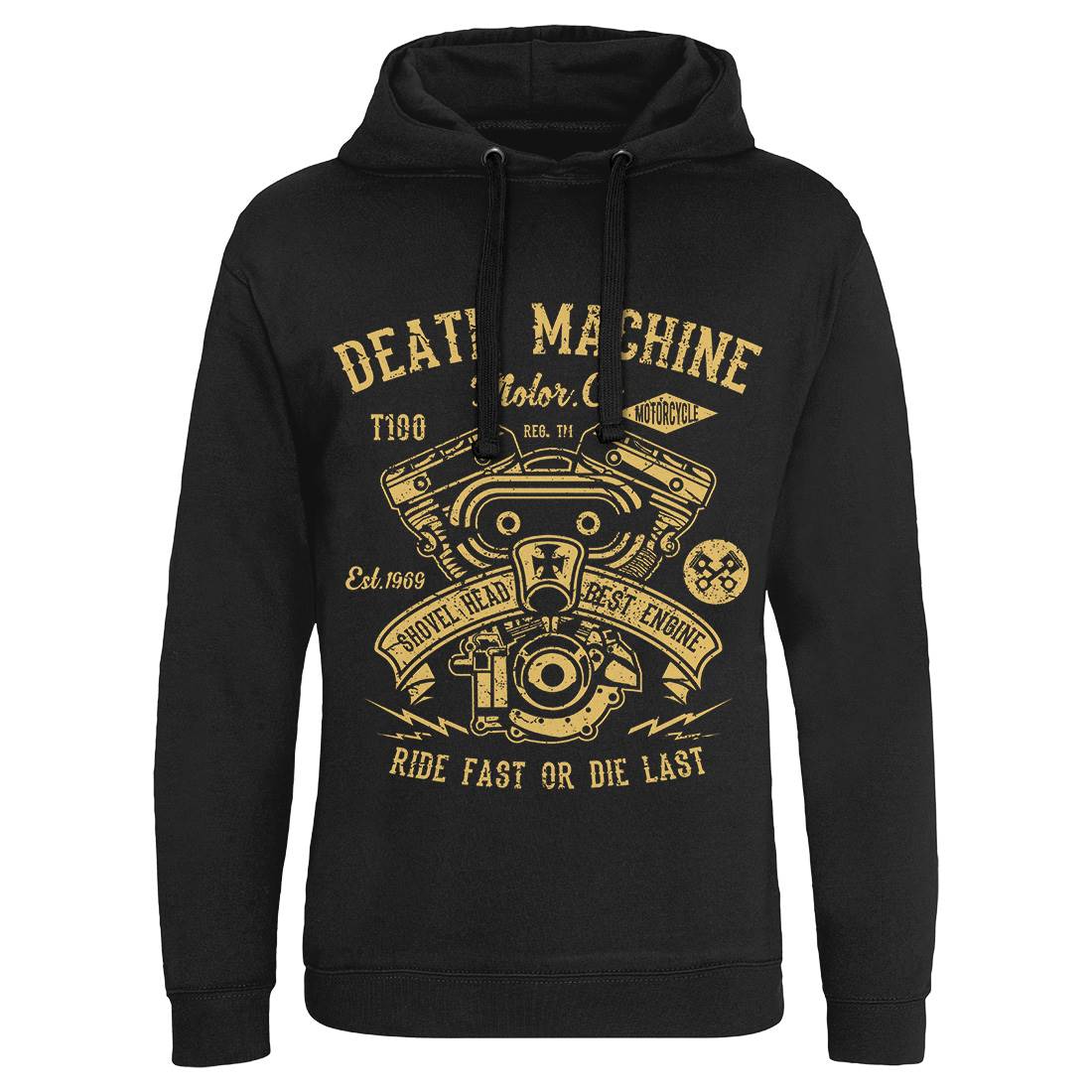 Death Machine Mens Hoodie Without Pocket Motorcycles A044