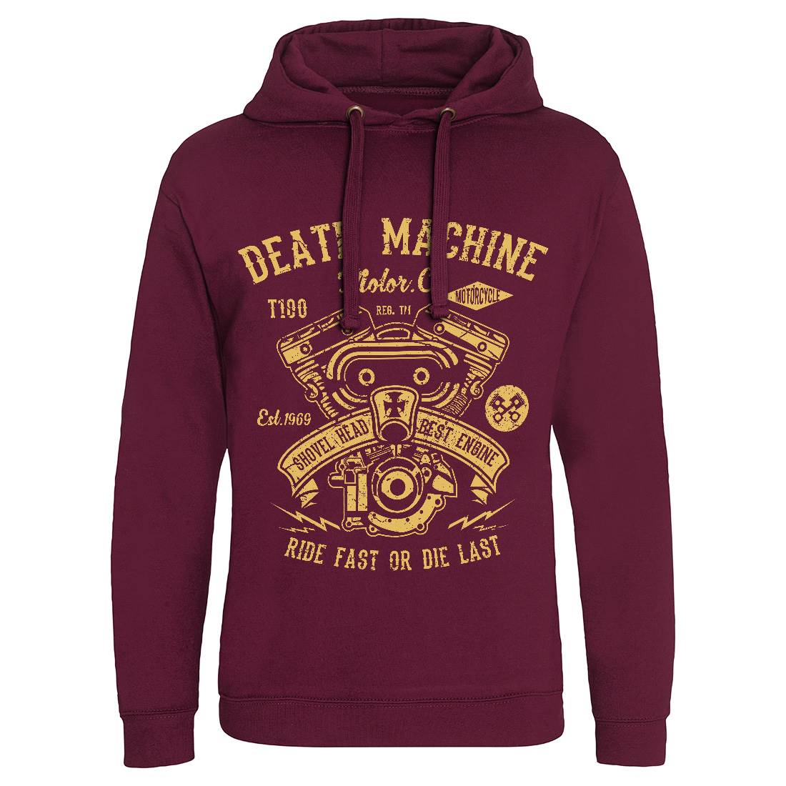 Death Machine Mens Hoodie Without Pocket Motorcycles A044