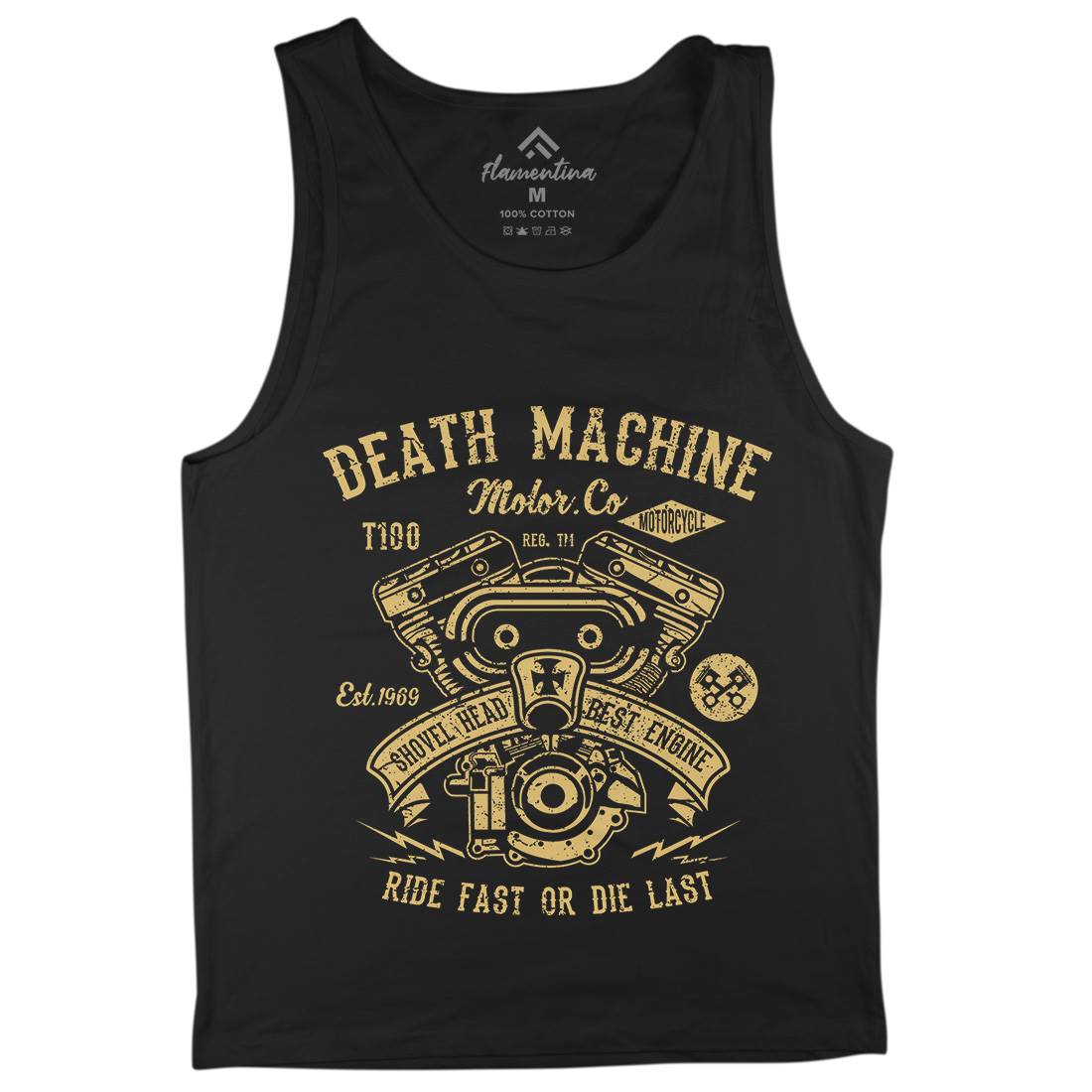 Death Machine Mens Tank Top Vest Motorcycles A044