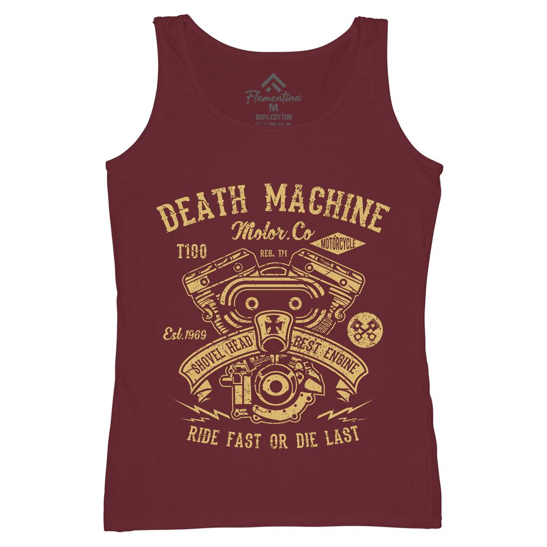 Death Machine Womens Organic Tank Top Vest Motorcycles A044